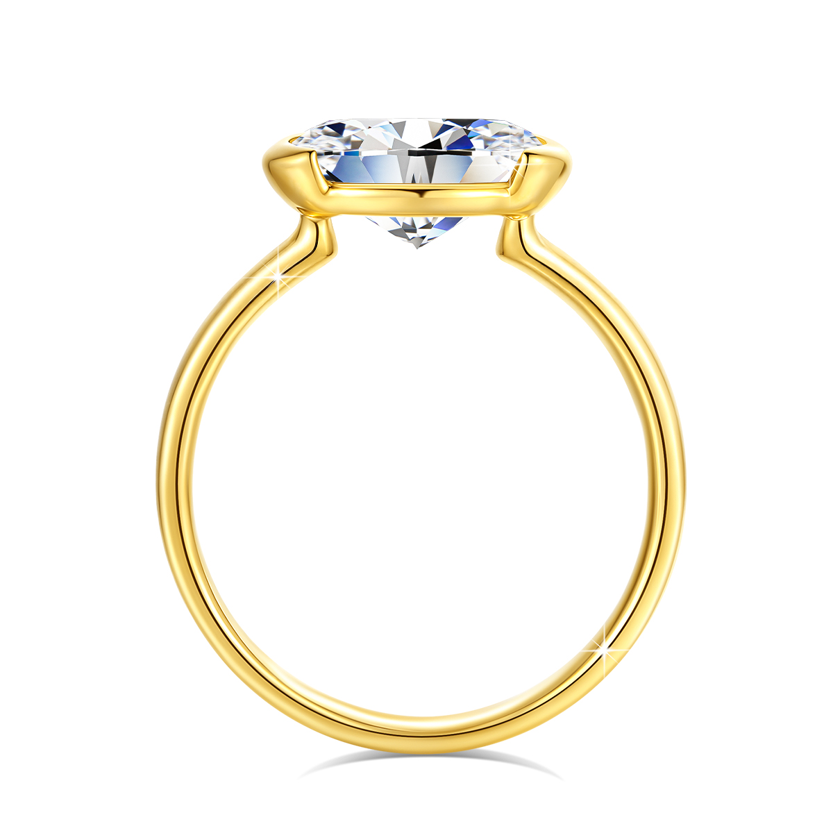 14K Goud Gecertificeerde Ovaal - Moissanite Engagement Ring 1 Carat recensie en prijs