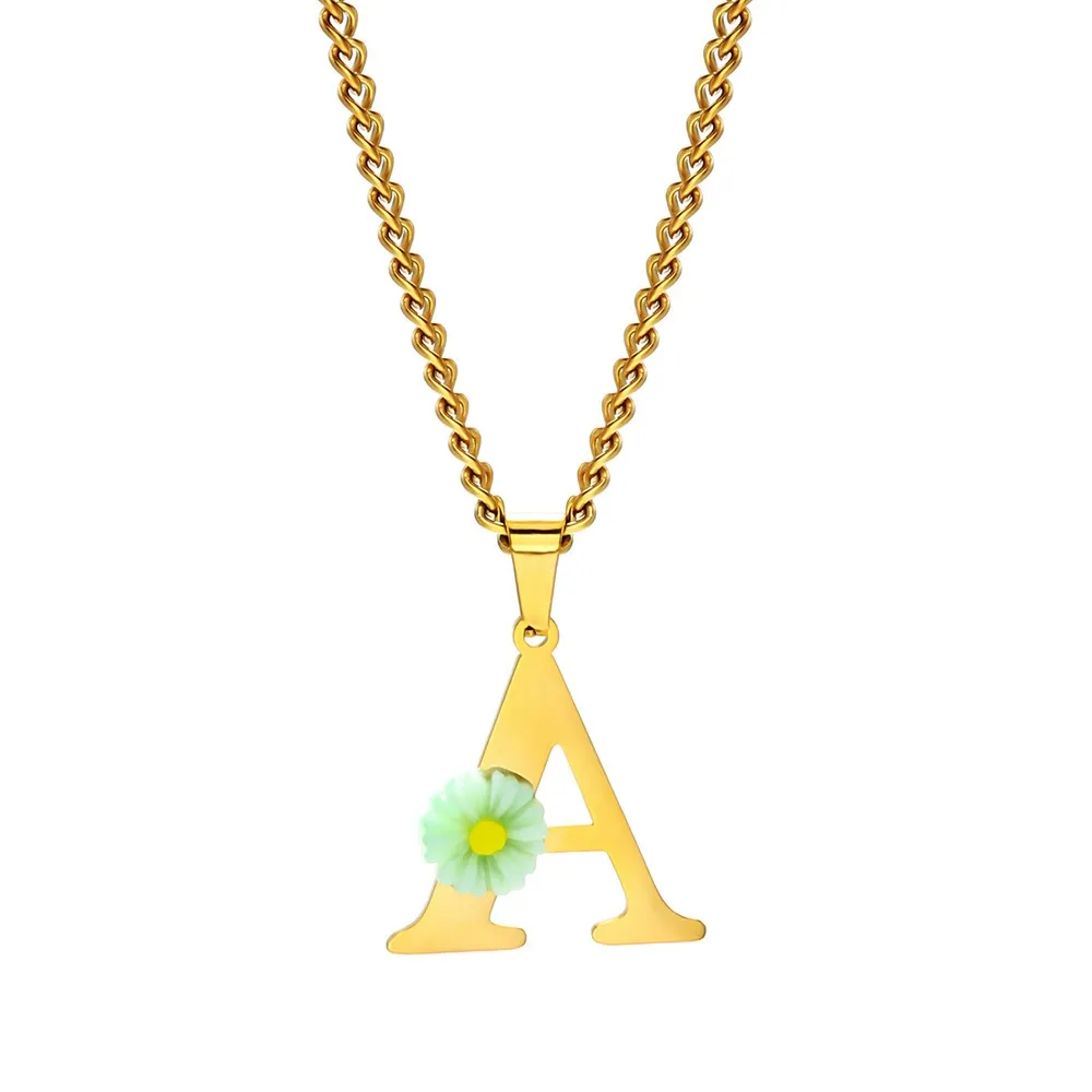 Gepersonaliseerde Daisy initia - Initial Letter Necklace 18K Gold recensie en prijs