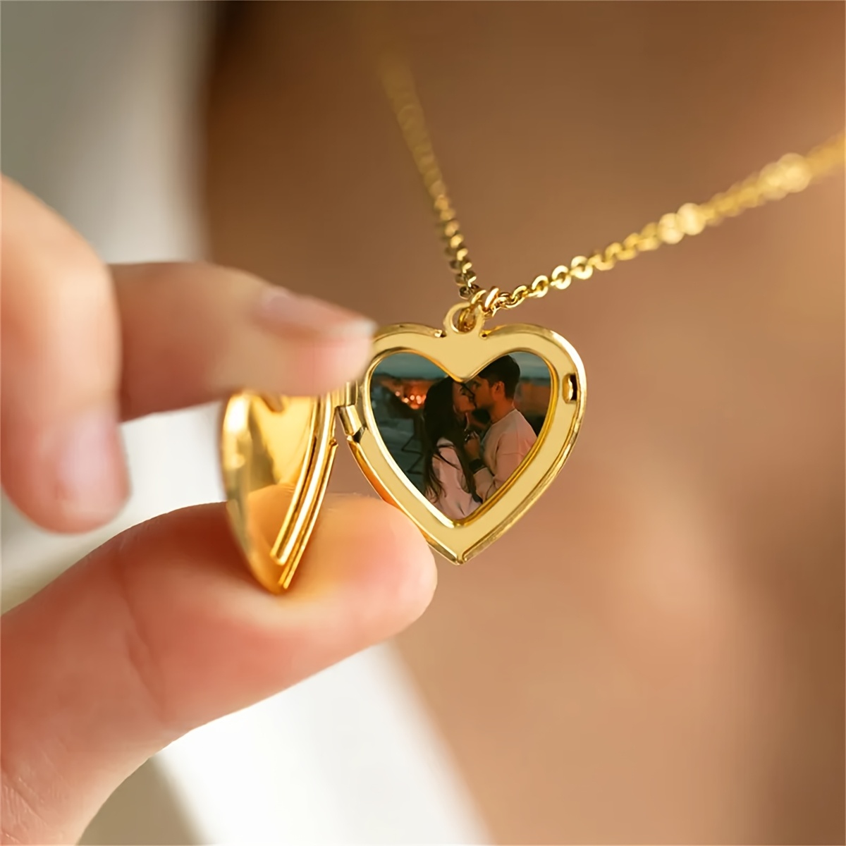 Gepersonaliseerde 1/2 foto har - Heart Locket Necklace Photo recensie en prijs