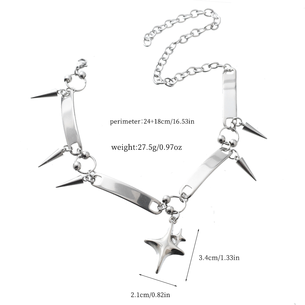 Y2k Star Riveted Choker Goth D - Goth Punk Spike Choker recensie en prijs
