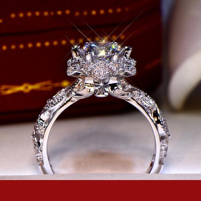 Holle Bloemenster S925 Sterlin - Moissanite Engagement Ring 1 Carat recensie en prijs