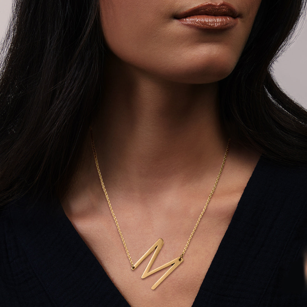 Statement Eerste Ketting Geper - Initial Letter Necklace 18K Gold recensie en prijs