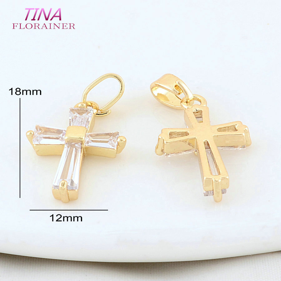 6PCS 12*18MM 14K Goud Kleur Me - Cross Pendant Necklace Gold recensie en prijs