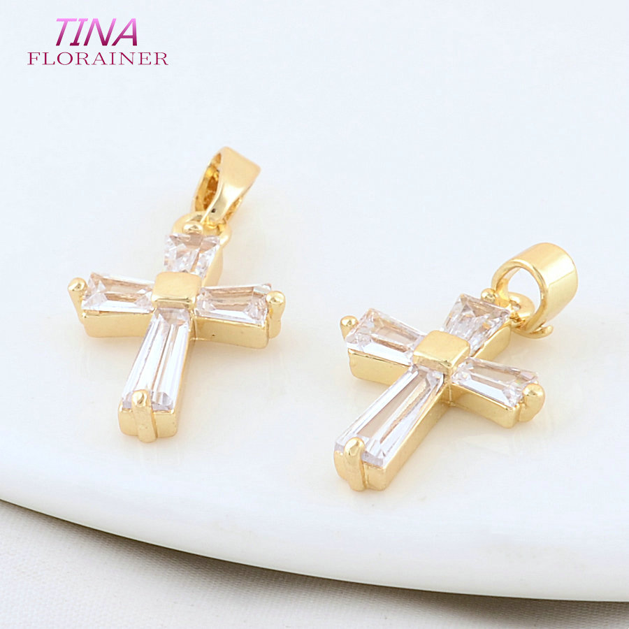 6PCS 12*18MM 14K Goud Kleur Me - Cross Pendant Necklace Gold recensie en prijs