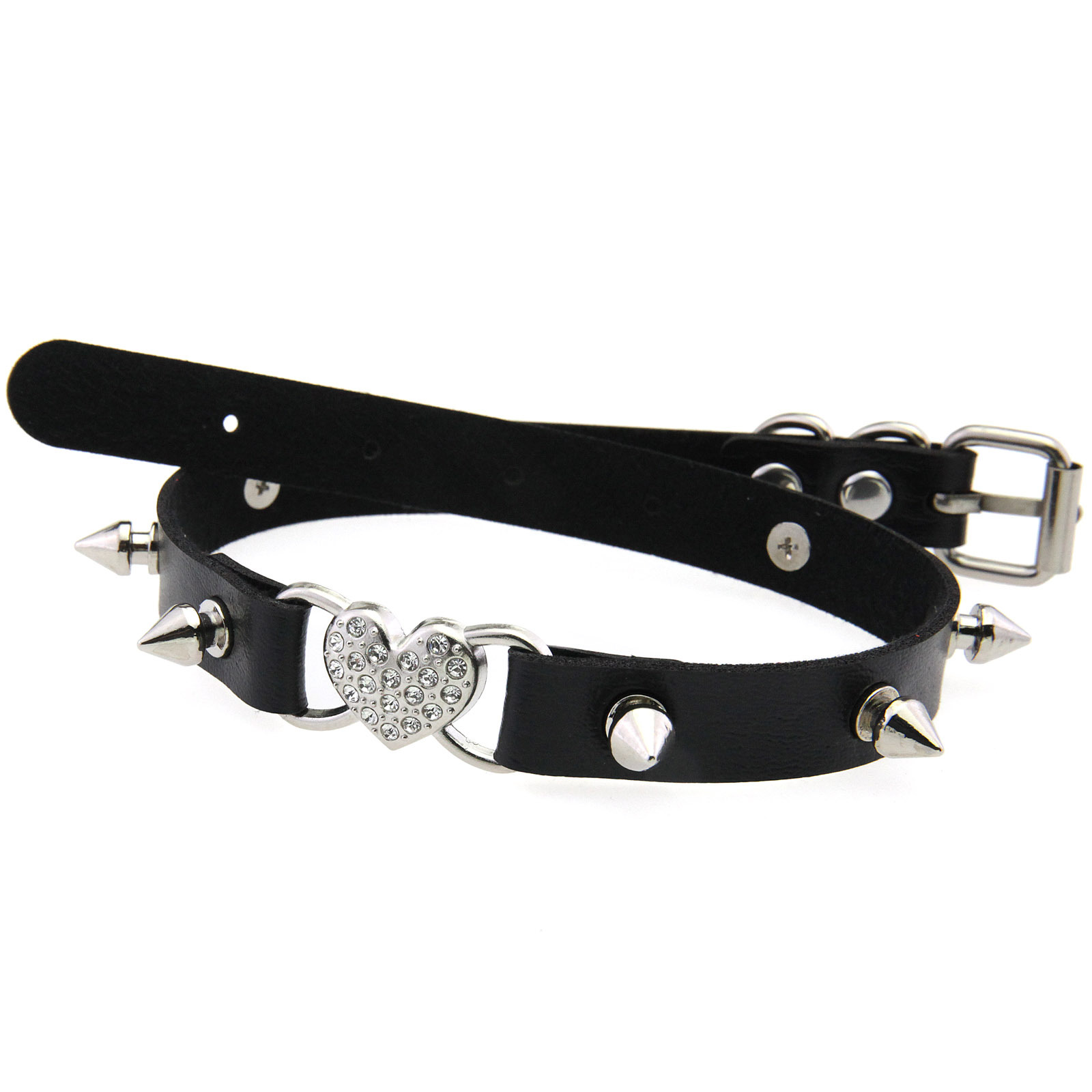 Goth Hart Kraag Zwarte Choker  - Goth Punk Spike Choker recensie en prijs