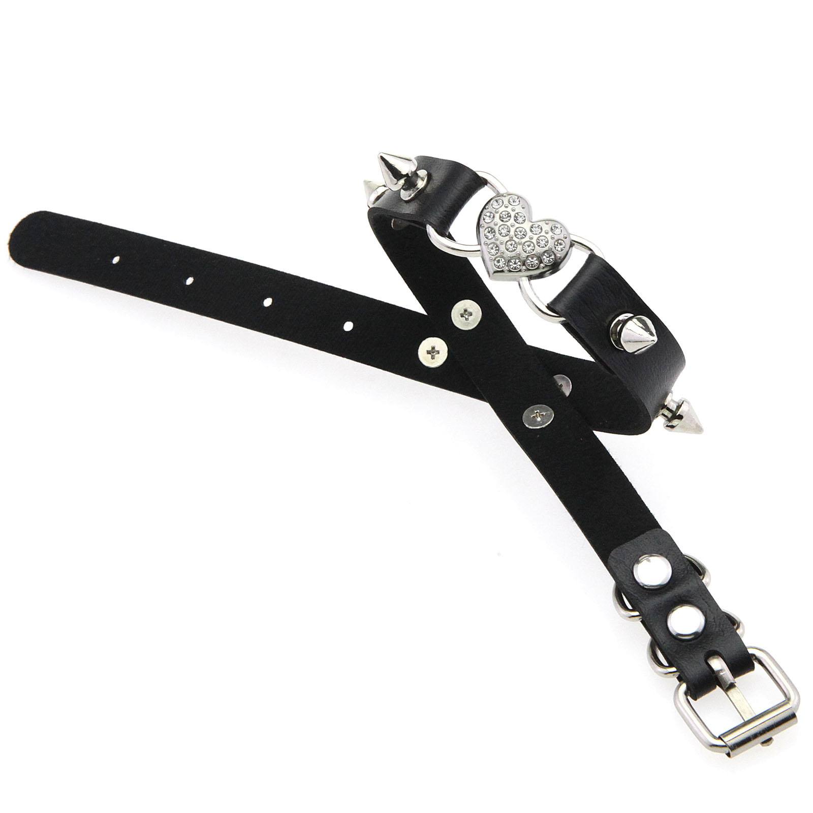 Goth Hart Kraag Zwarte Choker  - Goth Punk Spike Choker recensie en prijs