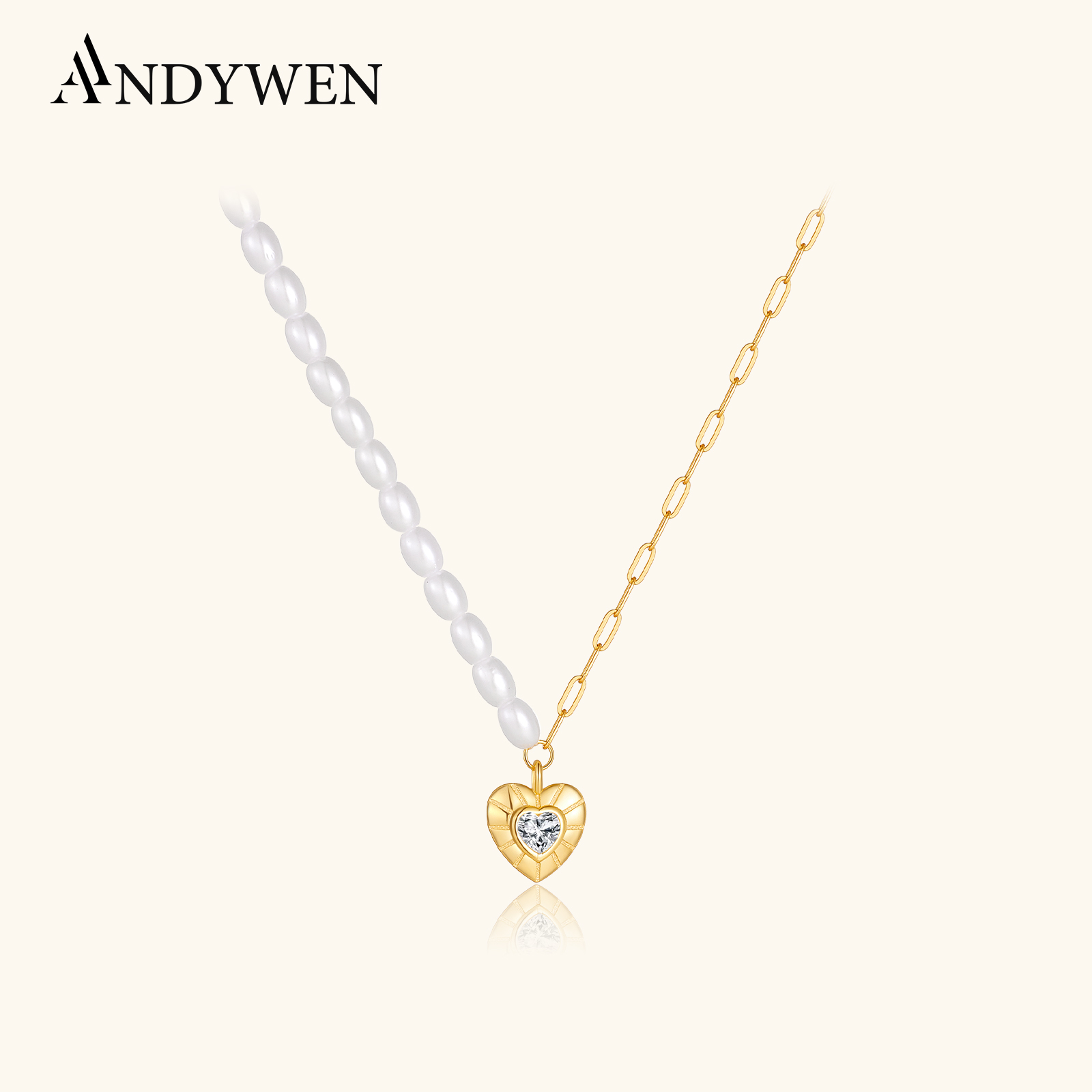 ANDYWEN 925 sterling zilveren  - Pearl Choker Necklace Vintage recensie en prijs