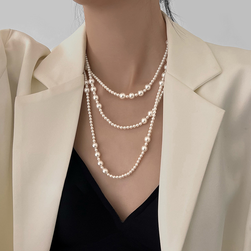 Vintage Lange Multi-Gelaagde P - Pearl Choker Necklace Vintage recensie en prijs