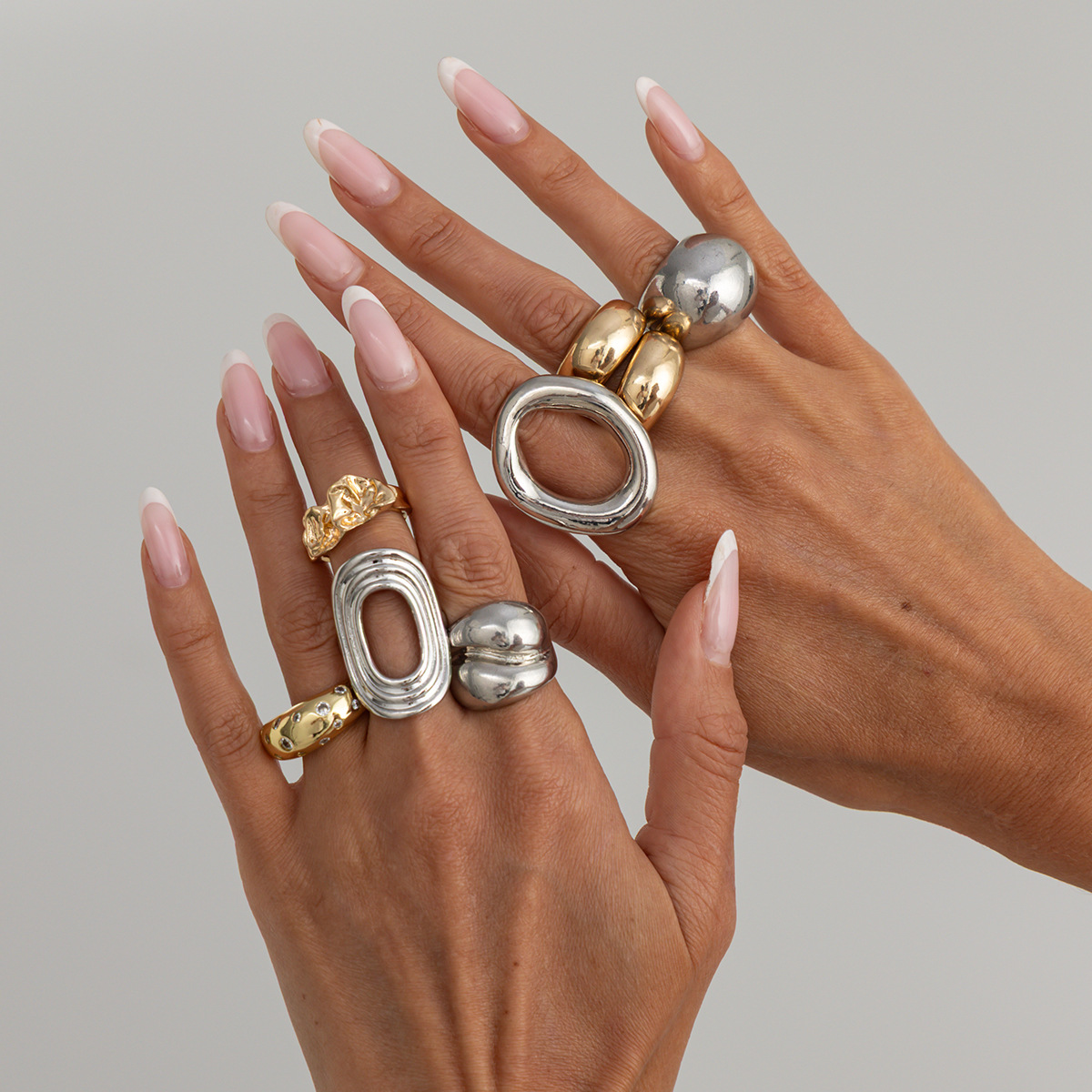 8-delige set vintage punk goud - Vintage Punk Knuckle Rings Set recensie en prijs