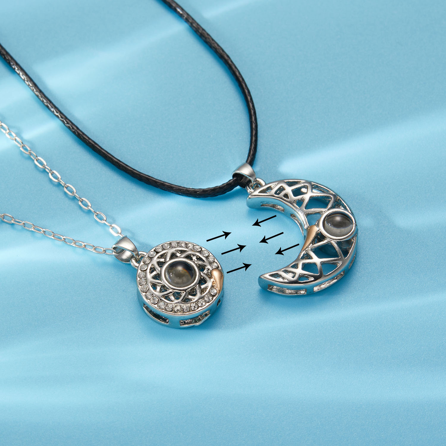Romantische magnetische zon ma - Magnetic Couple Matching Necklaces recensie en prijs