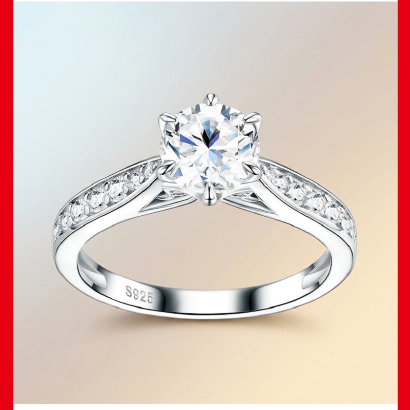 Apaison Luxe D Kleur 1 Karaat  - Moissanite Engagement Ring 1 Carat recensie en prijs
