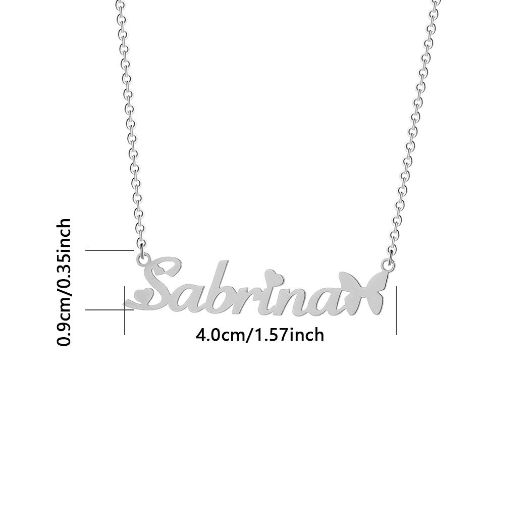 1pc gepersonaliseerde vlindern - Custom Name Necklace Stainless Steel recensie en prijs