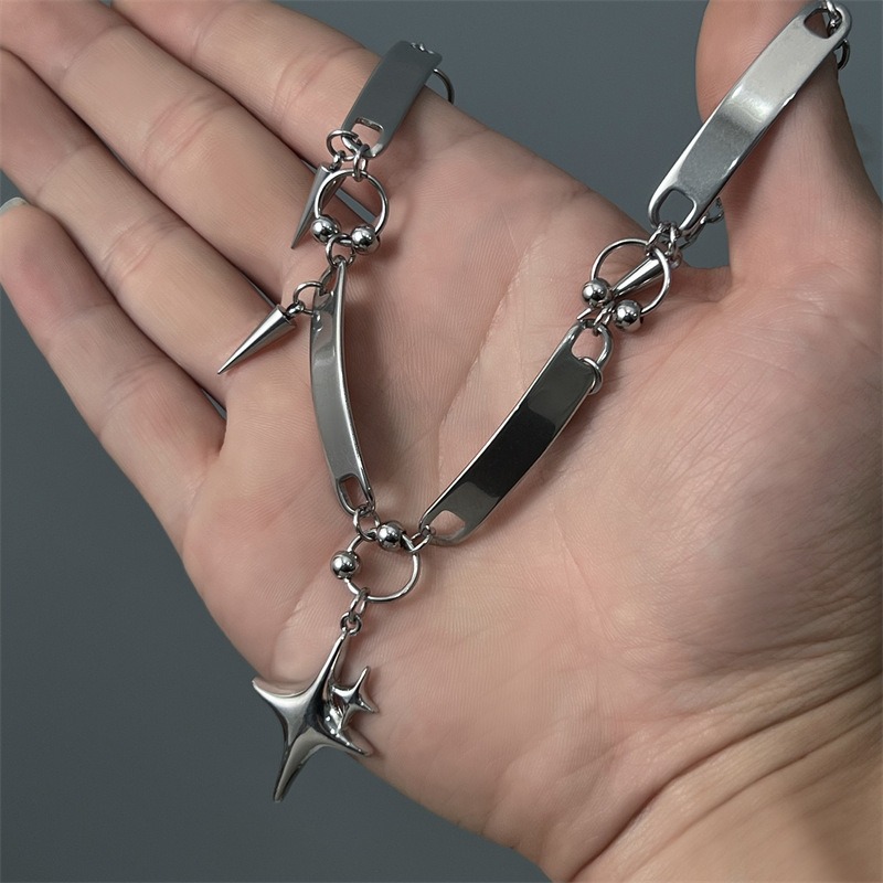 Hiphop roestvrijstalen punk st - Goth Punk Spike Choker recensie en prijs
