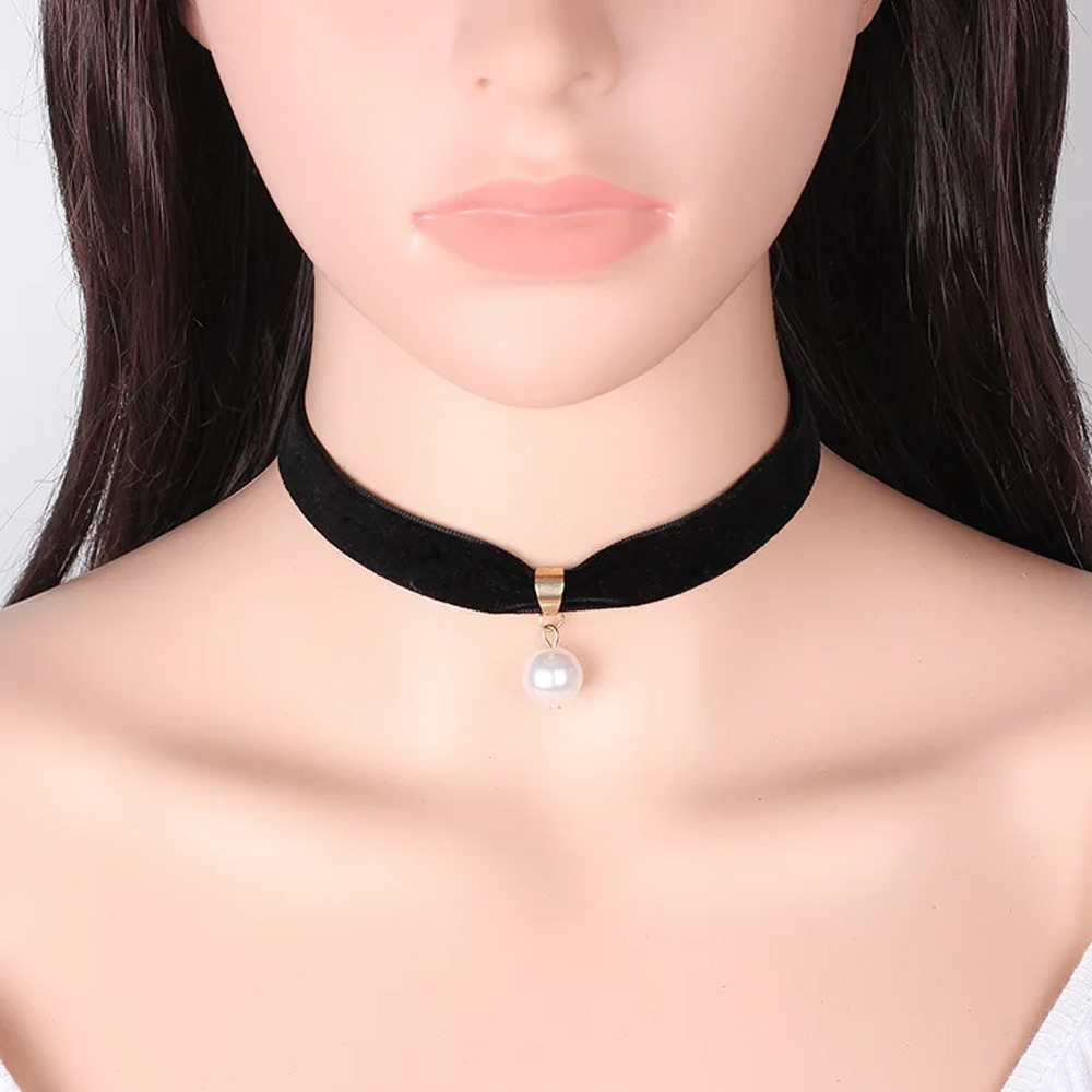 Eenvoudige vintage parel choke - Pearl Choker Necklace Vintage recensie en prijs