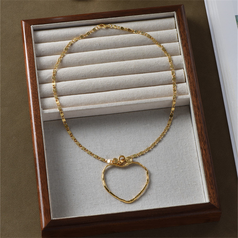 Europa Amerika Groot Hart Dubb - Cross Pendant Necklace Gold recensie en prijs