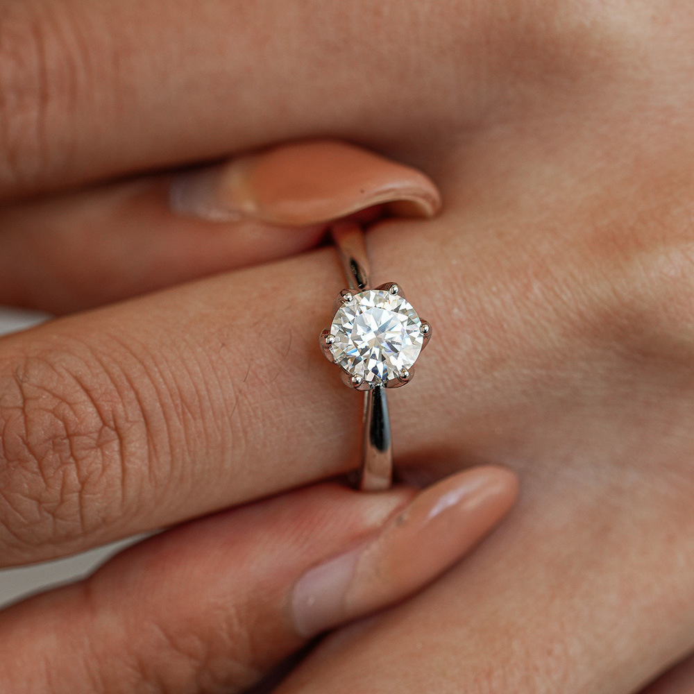 JoyceJelly Klassieke Moissanit - Moissanite Engagement Ring 1 Carat recensie en prijs