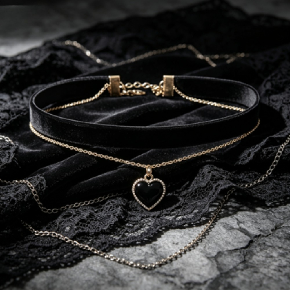 Meerlaagse zwarte perzikvormig - Layered Pendant Necklace Aesthetic recensie en prijs