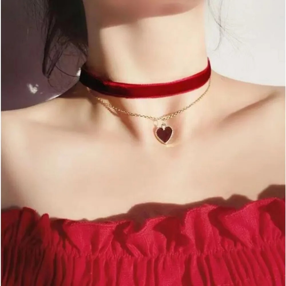 Meerlaagse zwarte perzikvormig - Layered Pendant Necklace Aesthetic recensie en prijs