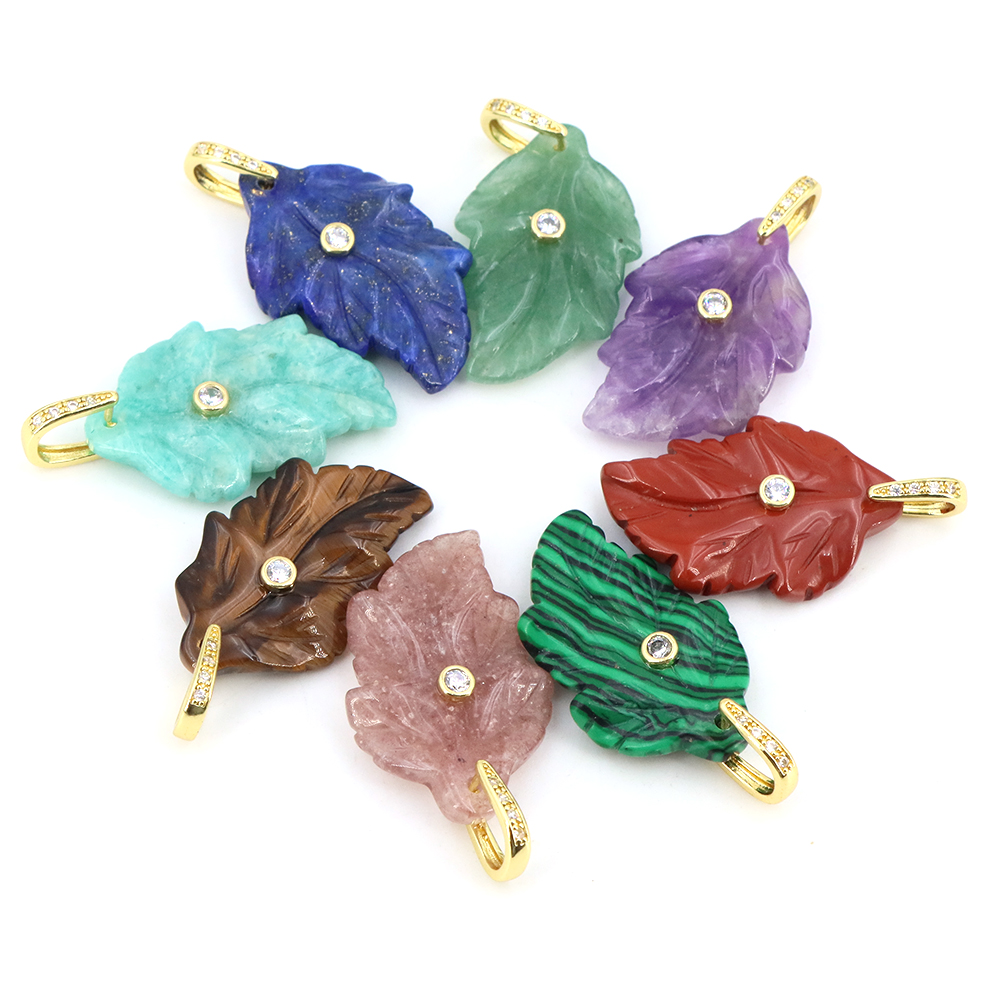 Natuursteen blad hanger helend - Crystal Pendant Necklace Natural Stone recensie en prijs