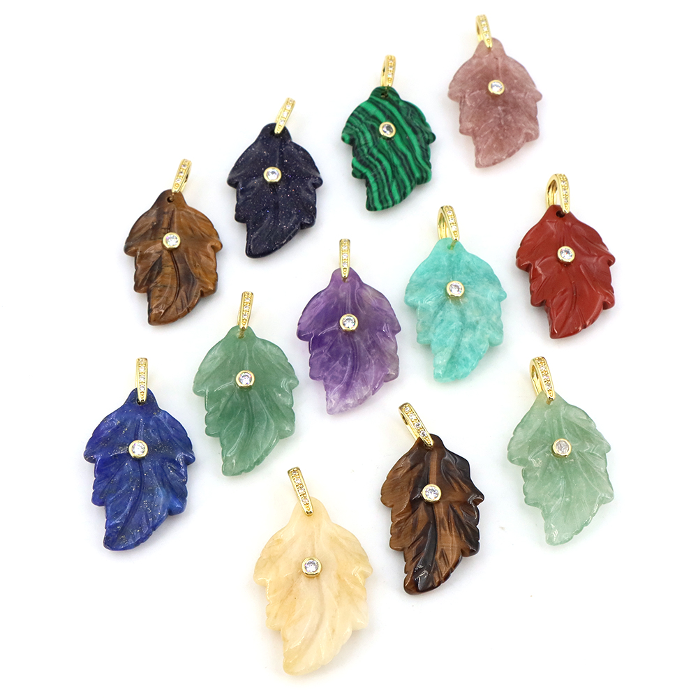 Natuursteen blad hanger helend - Crystal Pendant Necklace Natural Stone recensie en prijs
