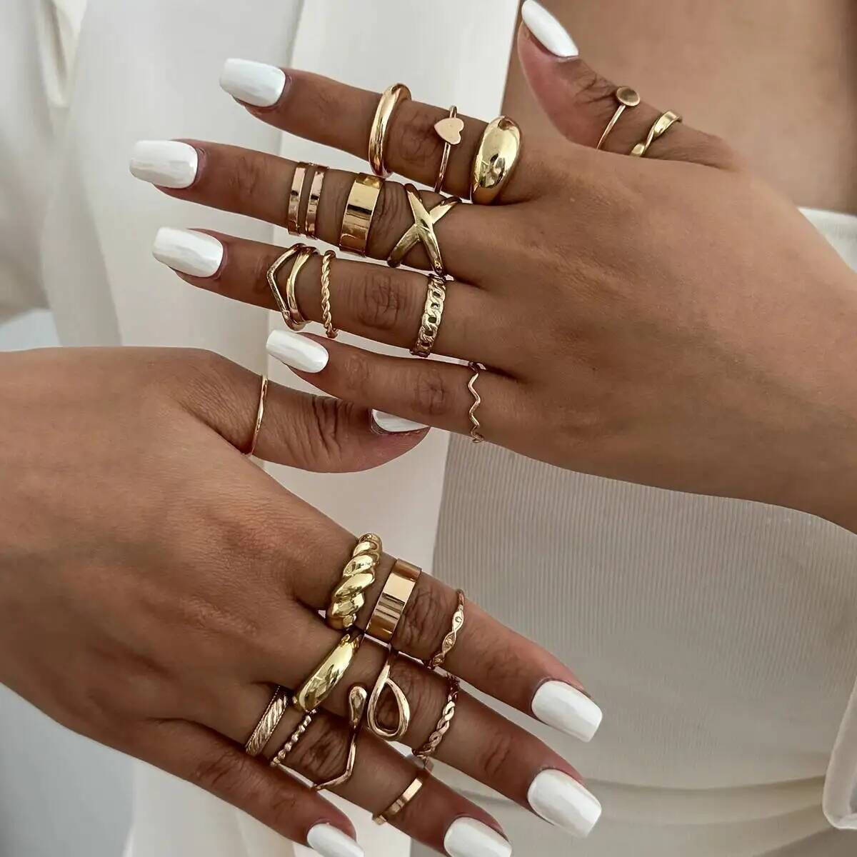 KunJoe 24 stks/set Trendy Onre - Vintage Punk Knuckle Rings Set recensie en prijs