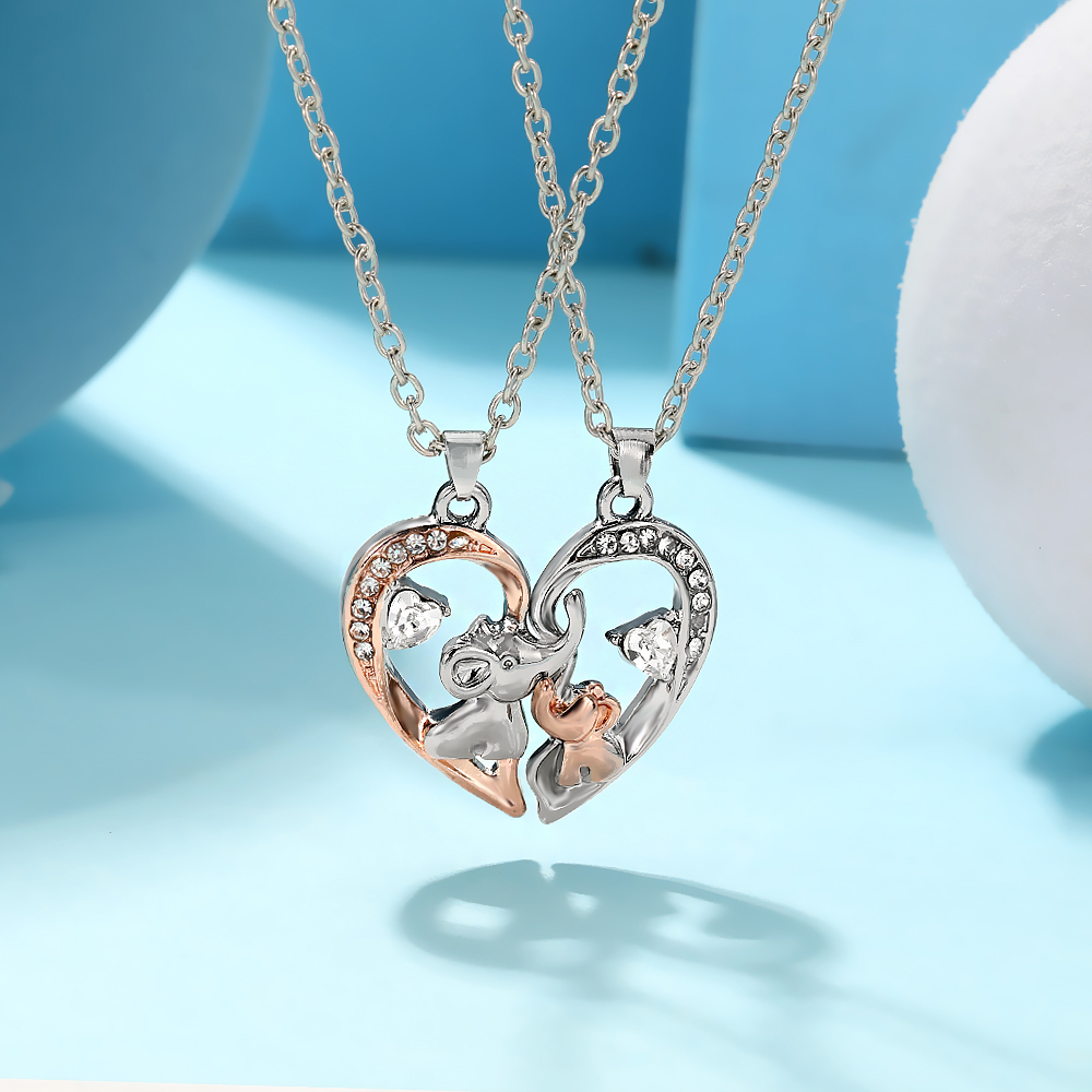 2-delige magnetische hart-olif - Magnetic Couple Matching Necklaces recensie en prijs