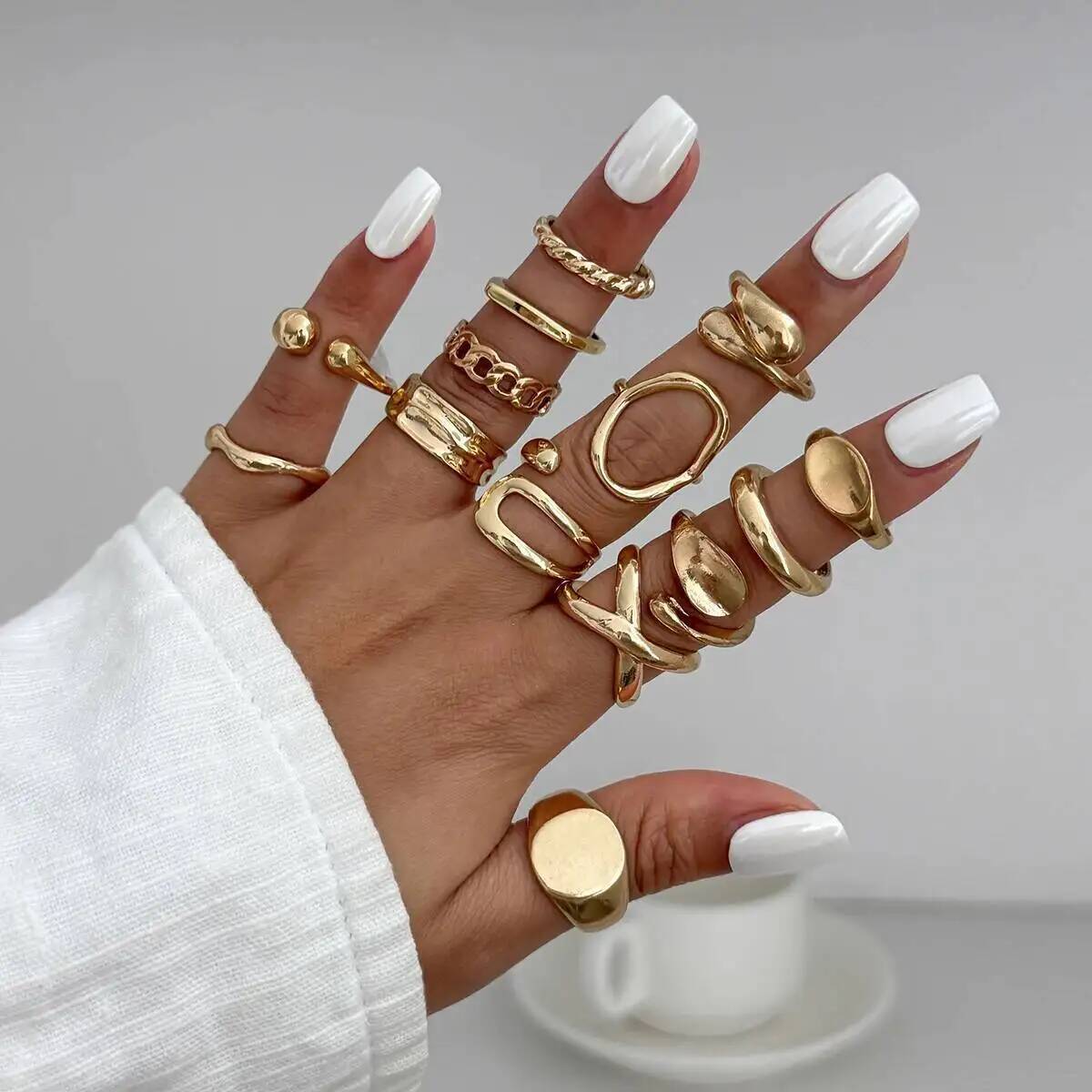 IngeSight.Z 14 stks/set Hip Ho - Vintage Punk Knuckle Rings Set recensie en prijs
