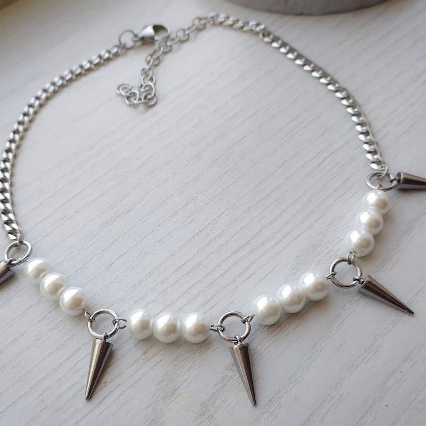 Egirl Parel Spike Ketting Diy  - Goth Punk Spike Choker recensie en prijs