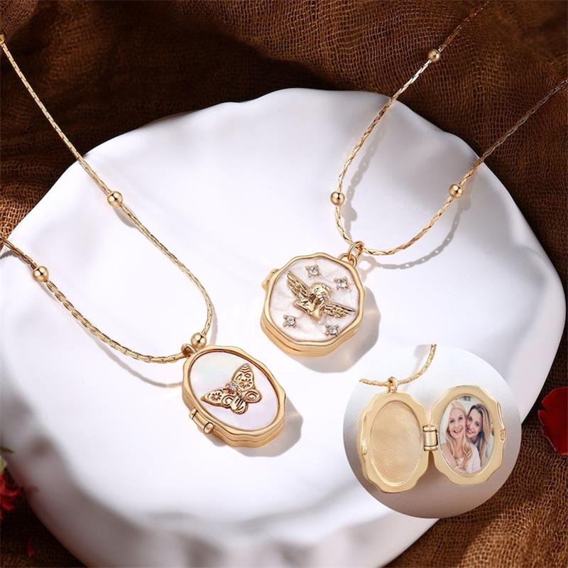 Persoonlijkheid engel medaillo - Heart Locket Necklace Photo recensie en prijs