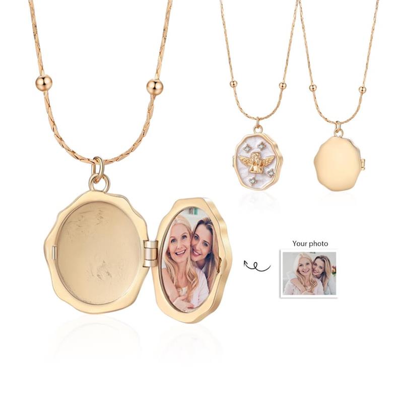 Persoonlijkheid engel medaillo - Heart Locket Necklace Photo recensie en prijs