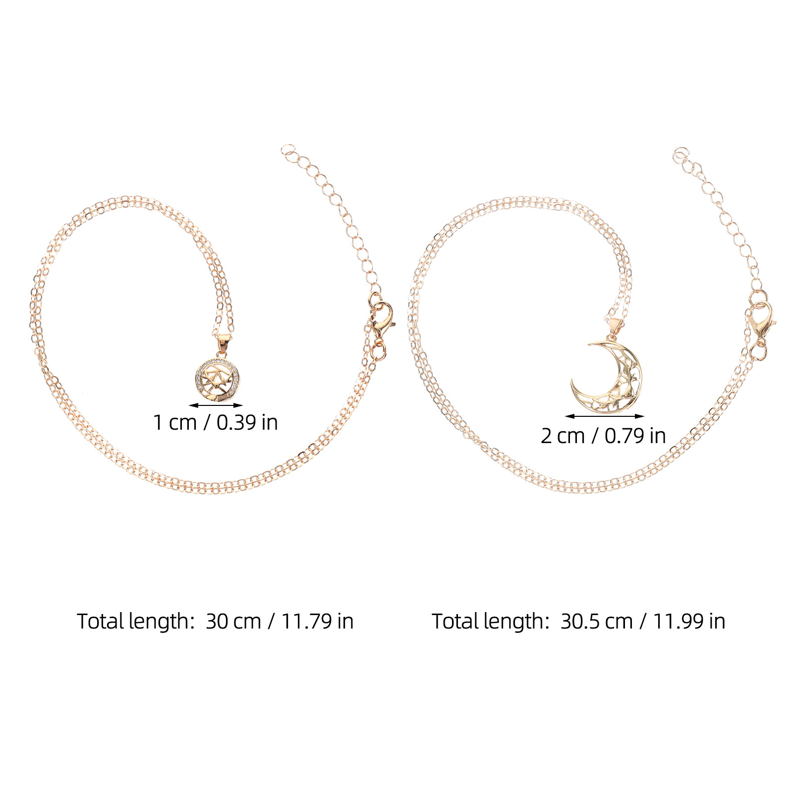 1 paar Zon-Maan ketting voor k - Magnetic Couple Matching Necklaces recensie en prijs