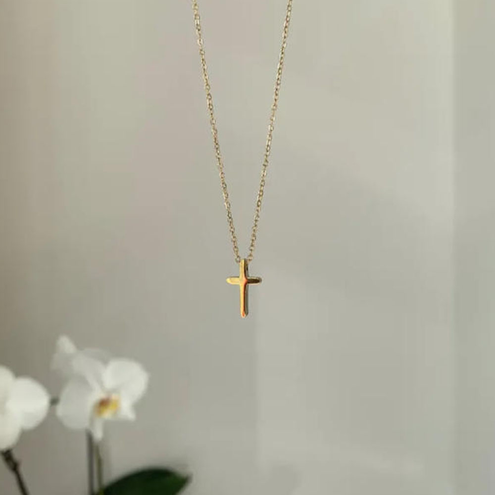Prachtige gouden kruisketting, - Cross Pendant Necklace Gold recensie en prijs