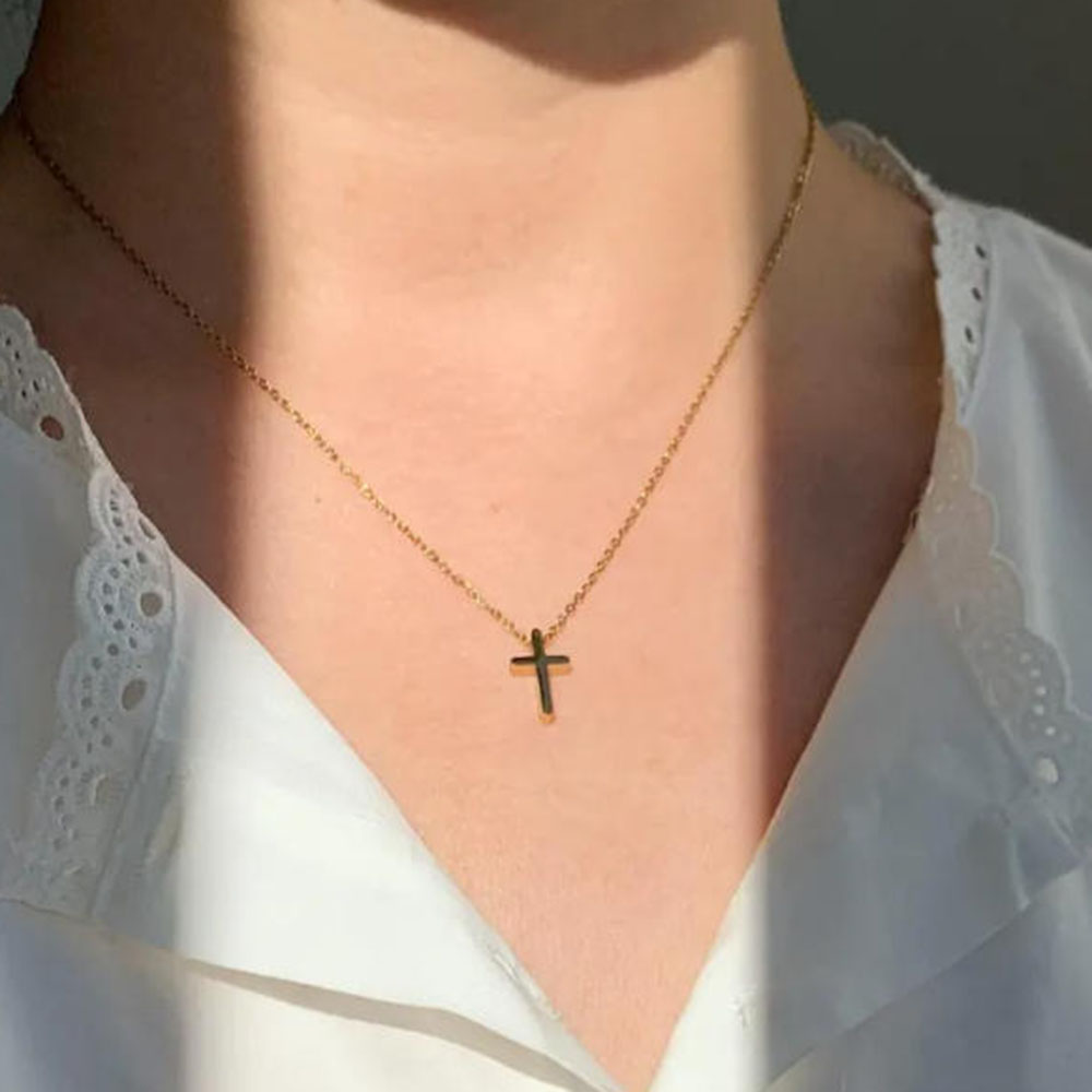Prachtige gouden kruisketting, - Cross Pendant Necklace Gold recensie en prijs