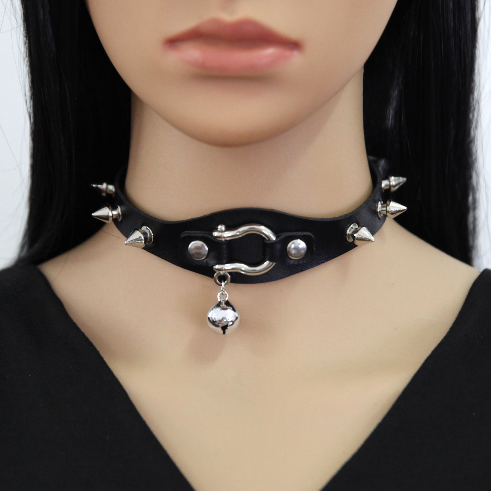 Zwarte Spike Choker Ketting Kl - Goth Punk Spike Choker recensie en prijs