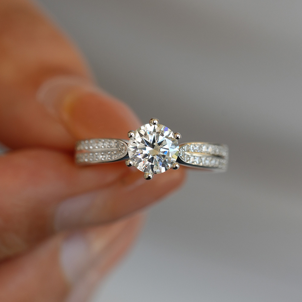 0.5/1/2/3 Karaat Klassieke Zes - Moissanite Engagement Ring 1 Carat recensie en prijs
