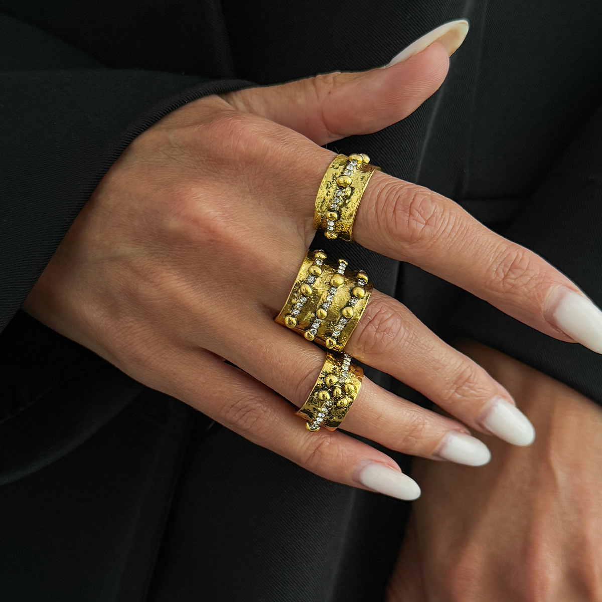 3 stuks vintage inlay strass v - Vintage Punk Knuckle Rings Set recensie en prijs