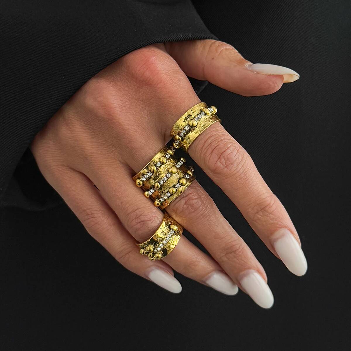 Ingemark 3 Stuks Vintage Inlay - Vintage Punk Knuckle Rings Set recensie en prijs