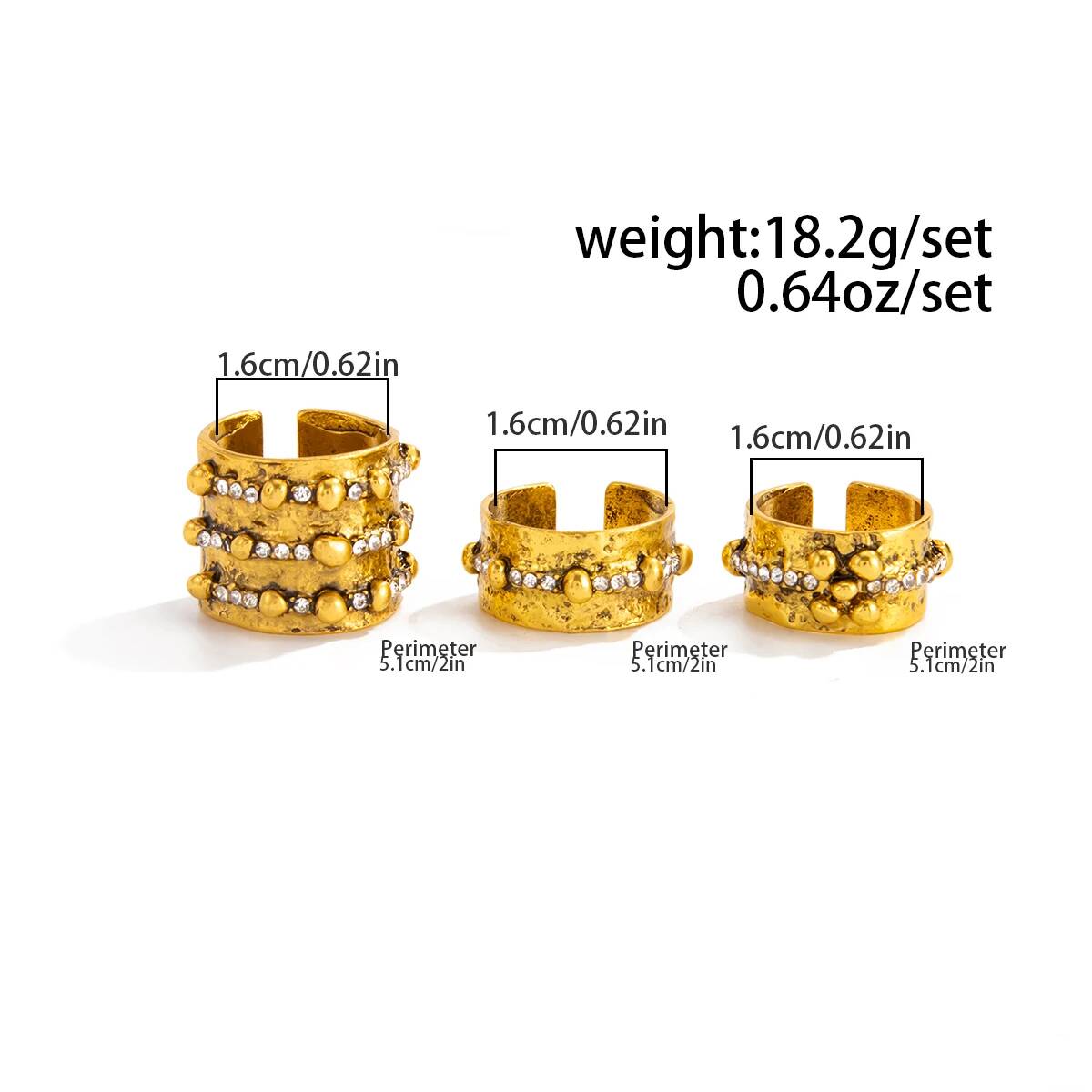 Ingemark 3 Stuks Vintage Inlay - Vintage Punk Knuckle Rings Set recensie en prijs