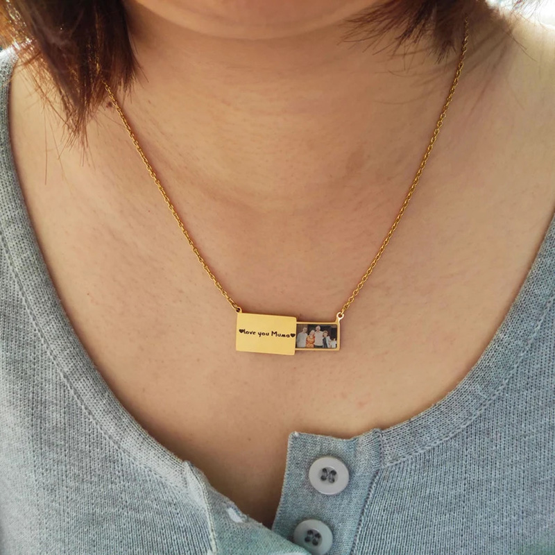 Gepersonaliseerde roestvrijsta - Heart Locket Necklace Photo recensie en prijs