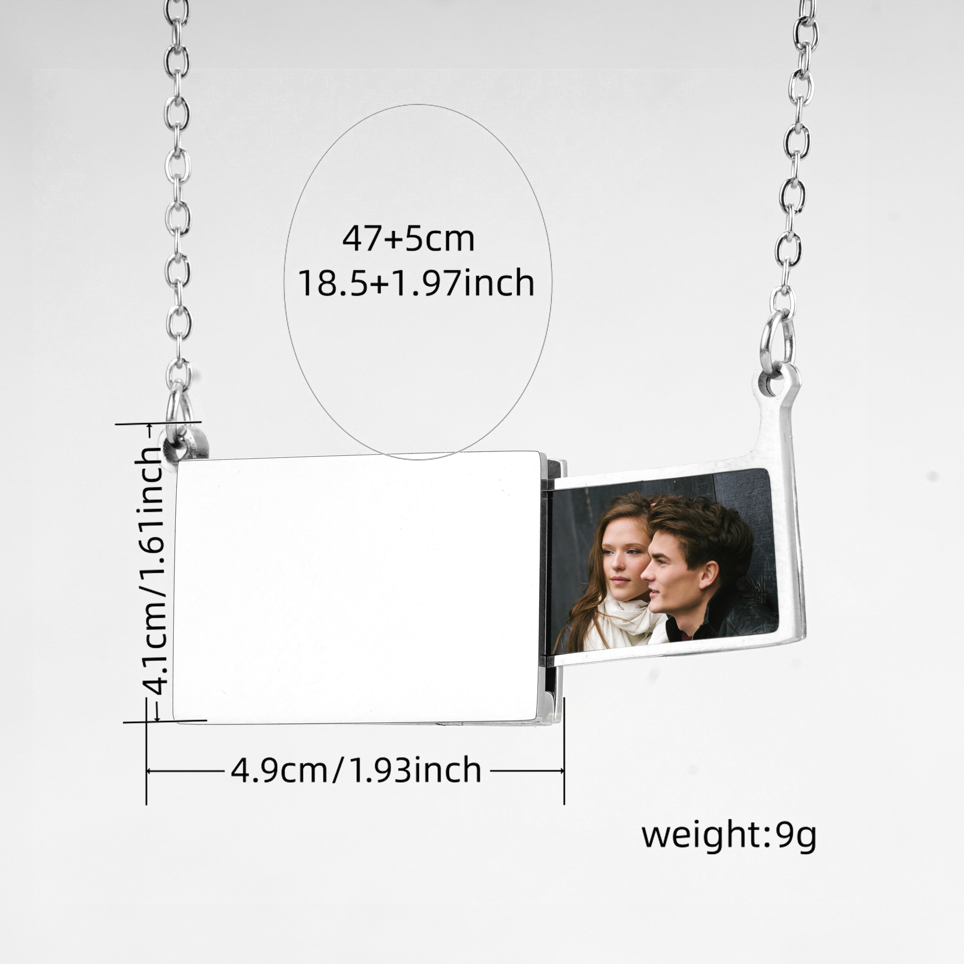Gepersonaliseerde roestvrijsta - Heart Locket Necklace Photo recensie en prijs