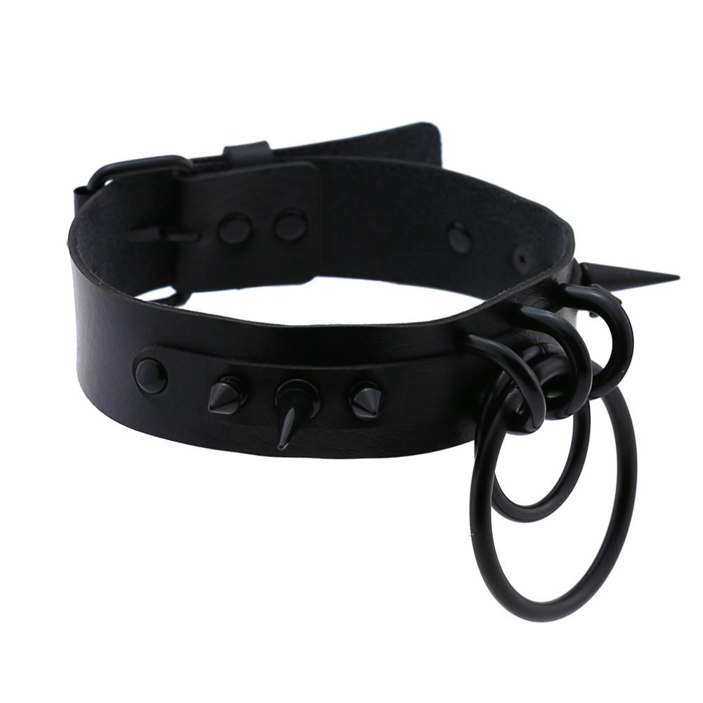 Zwarte Spiked Choker Goth Leer - Goth Punk Spike Choker recensie en prijs