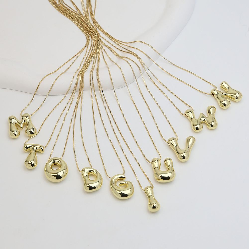 Creatieve A-Z Ballon Bubble Le - Initial Letter Necklace 18K Gold recensie en prijs