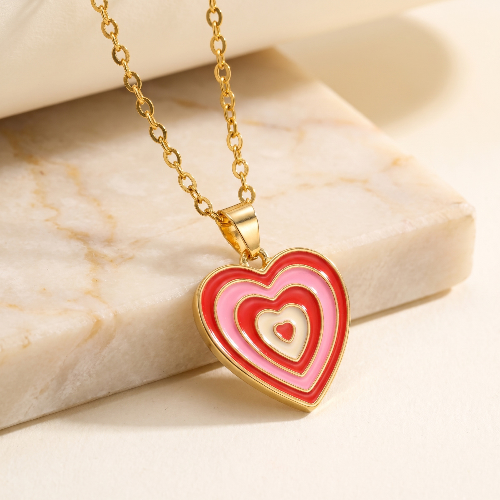 Y2K-stijl gelaagde emaille har - Layered Pendant Necklace Aesthetic recensie en prijs