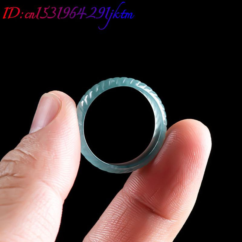 Blauwe echte Birmese Jadeiet r - Rings recensie en prijs