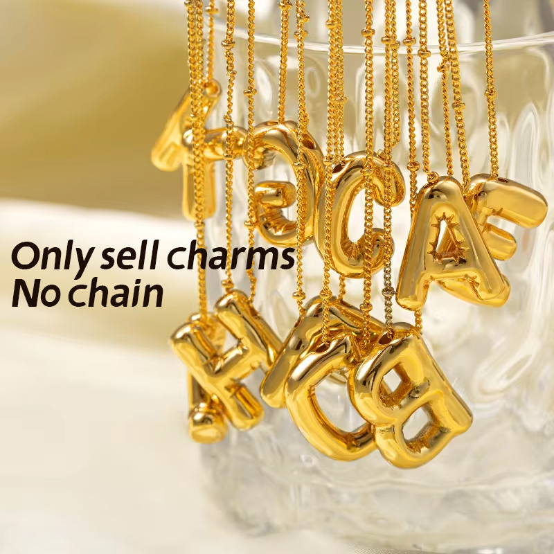 Carlidana Bubble 26 Letters Na - Initial Letter Necklace 18K Gold recensie en prijs
