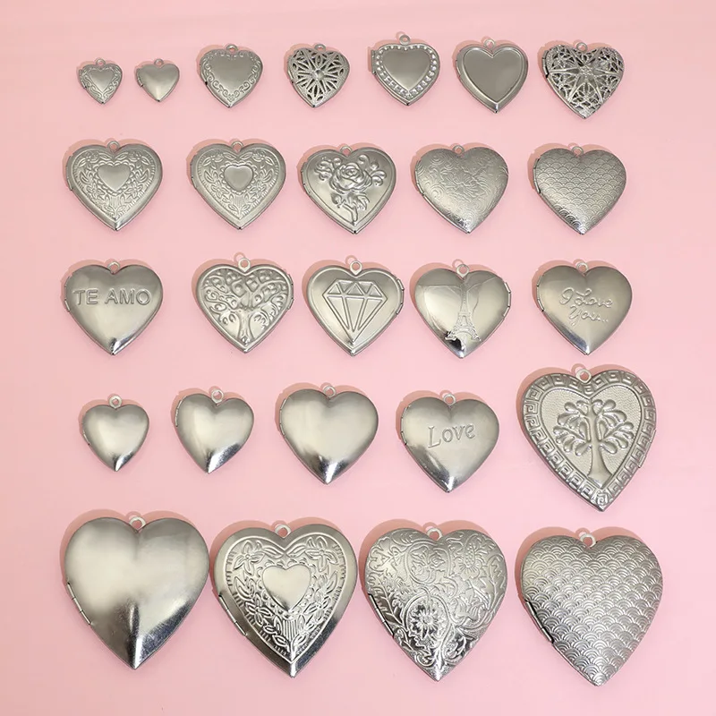 Boyute (20 Stuks/partij) 316 R - Heart Locket Necklace Photo recensie en prijs