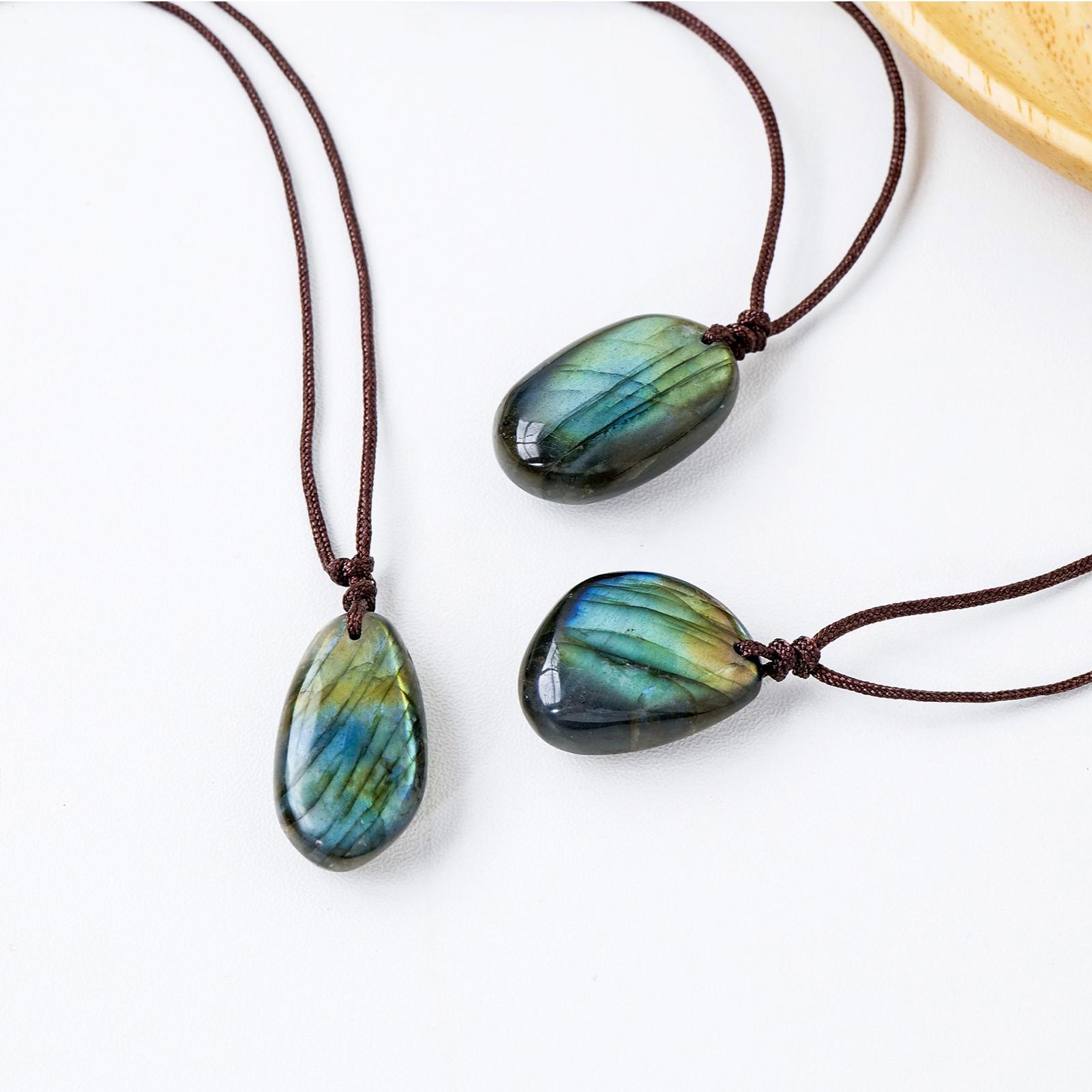 Natuurlijke Labradoriet Hanger - Crystal Pendant Necklace Natural Stone recensie en prijs