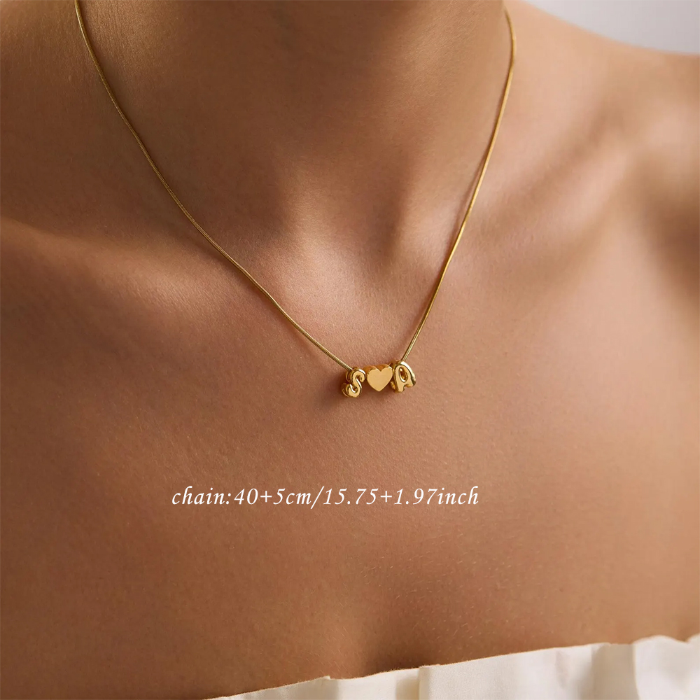 Aangepaste twee initiële naam  - Custom Name Necklace Stainless Steel recensie en prijs