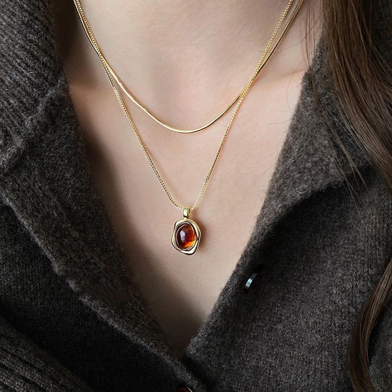Fashion Vintage Dubbellaags Na - Layered Pendant Necklace Aesthetic recensie en prijs