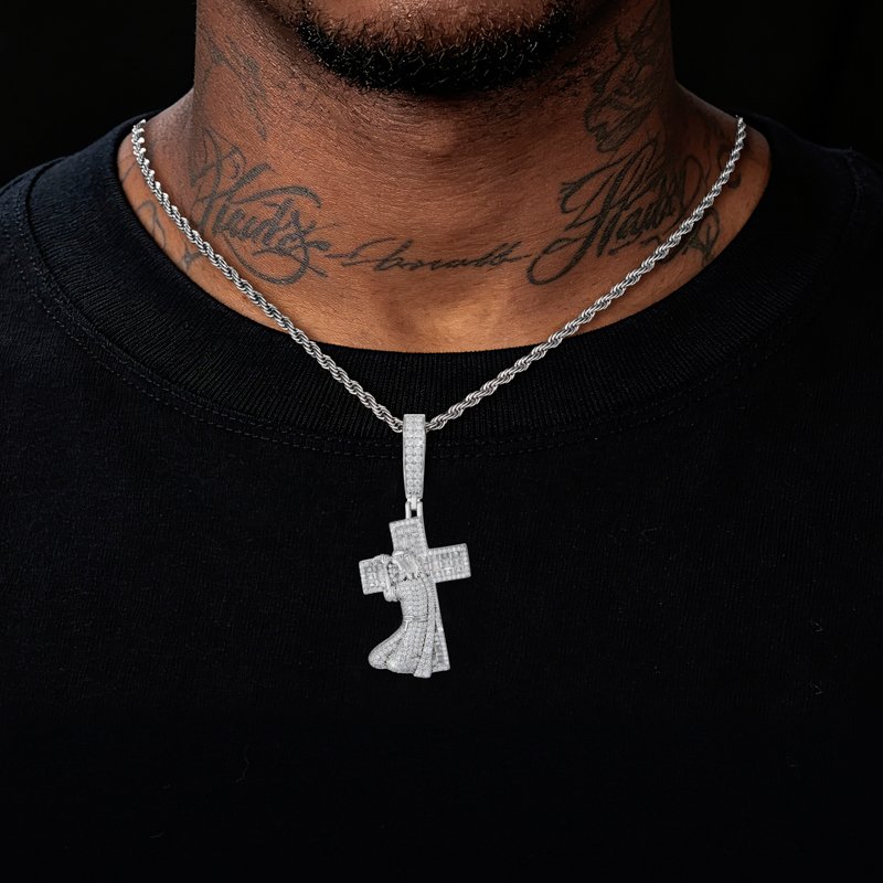 TUHE Nieuwe Jezus Kruis 925 Zi - 925 Sterling Silver Chain Necklace Men recensie en prijs